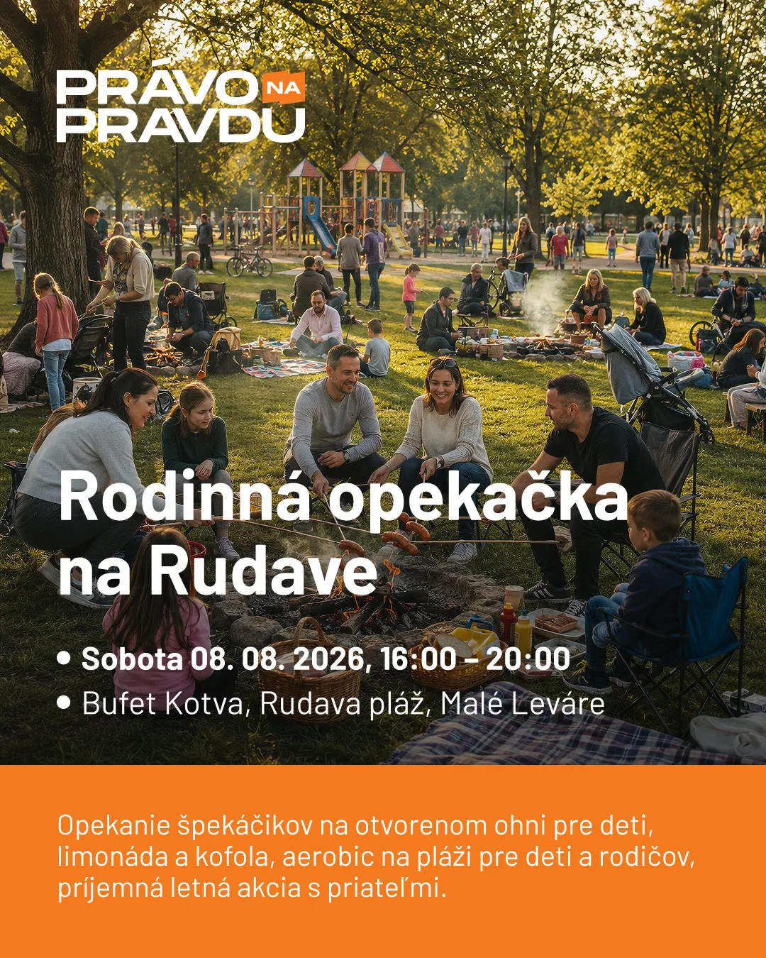 Rodinná opekačka na Rudave